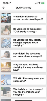 Study Strategy topics